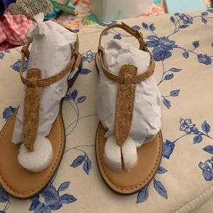 J.Crew cork t-strap sandals